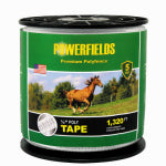 POWERFIELDS Electric Fence Poly Tape, White, 0.5-In. x 1320-Ft.