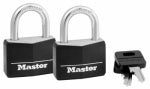 MASTER LOCK Master Lock 141T Padlock, Keyed Alike Key, 1/4 in Dia Shackle, Steel Shackle, Brass Body, 1-9/16 in W Body