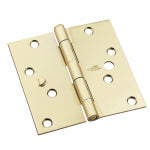ASSA ABLOY AMERICAS RESIDENTIALI NC Security Hinge, Satin Brass, 4 In.