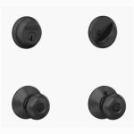 SCHLAGE LOCK CO Combo Deadbolt/ Plymouth Knob Entry Lock, Matte Black HARDWARE & FARM SUPPLIES SCHLAGE LOCK CO