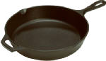 LODGE MFG Skillet, Seasoned Cast Iron, 13-1/4-In.