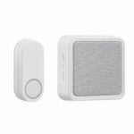 GLOBE ELECTRIC Heath Zenith Doorbell Kit, Battery Operated, White, Light Gray Fabric, Lighted ELECTRICAL GLOBE ELECTRIC