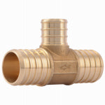 SHARKBITE SharkBite UC416LFA Crimp Reducing Tee, 1 x 1 x 3/4 in, Barb, PEX-A, PEX-B, Brass, Copper, 200 psi Pressure PLUMBING, HEATING & VENTILATION SHARKBITE