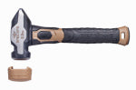 AMAX, INC. DBA GOODSIQ Blacksmith Hammer, 2.5 lb Sledge hammer with Removable Soft Mallet Cap & Bi-Material Shock Absorbing & Vibration Dampening Handle, 3% Donated to Veterans, Black/Tan