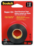 SCOTCH Scotch 200 Electrical Tape, 450 in L, 3/4 in W, PVC Backing, Black ELECTRICAL SCOTCH