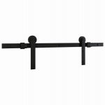 ASSA ABLOY AMERICAS RESIDENTIALI NC Interior Sliding Barn Door Hardware Kit, 2-Pc. Track, Matte Black HARDWARE & FARM SUPPLIES ASSA ABLOY AMERICAS RESIDENTIALI NC