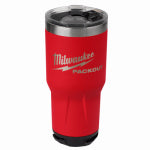 MILWAUKEE ELECTRICAL TO Milwaukee PACKOUT 48-22-8393R Tumbler, 30 oz, Sliding Magnetic Lid, Metal, Red, Insulated HOUSEWARES MILWAUKEE ELECTRICAL TO