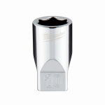 MILWAUKEE Milwaukee 45-34-9036 Socket, 10 mm Socket, Standard Socket, 4.921 in OAL, 1/4 in Drive, 6-Point, Chrome Vanadium Steel TOOLS MILWAUKEE