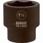 DEWALT DEWALT DWMT75156OSP Impact Socket, 1-1/2 in Socket, 15/16 in D Socket, 3/4 in Drive, 6-Point, CR-440 Steel, Black Oxide TOOLS DEWALT