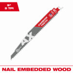 MILWAUKEE Milwaukee THE AX 48-00-5226 Reciprocating Saw Blade, 9 in L, 5 TPI, Carbide Cutting Edge TOOLS MILWAUKEE