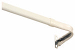 KENNEY Kenney KN526 Curtain Rod, 1 in Dia, 28 to 48 in L, White PAINT KENNEY