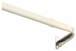 KENNY Kenney KN526 Curtain Rod, 1 in Dia, 28 to 48 in L, Steel, White PAINT KENNY   