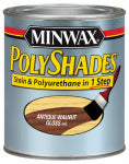 MINWAX Minwax 61440444 Waterbased Polyurethane Stain, Gloss, Liquid, Antique Walnut, 1 qt, Can PAINT MINWAX