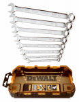 DEWALT DEWALT DWMT73809 Combination Wrench Set, 8-Piece, Steel, Polished Chrome, Specifications: SAE Measurement TOOLS DEWALT