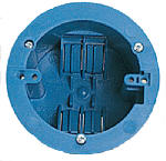 CARLON Carlon B618RR Ceiling Box, 4-1/4 in W, 4-1/4 in D, 2-5/8 in H, 1-Gang, Polycarbonate, Blue ELECTRICAL CARLON