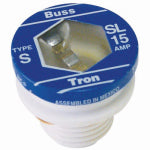 BUSSMANN Bussmann BP/SL-15 Plug Fuse, 15 A, 125 V, 10 kA Interrupt, Time Delay Fuse ELECTRICAL BUSSMANN