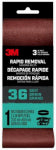3M COMPANY Rapid Removal Power Sanding Belt, 36 Grit, 3 x 24 In.