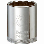 DEWALT DEWALT DWMT74559OSP Drive Socket, 1 in Socket, 1-5/8 in OAL, 1/2 in Drive, 12-Point, Vanadium Steel, Polished Chrome TOOLS DEWALT