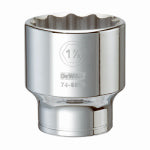 DEWALT DEWALT DWMT74605OSP Drive Hand Socket, 1-7/8 in Socket, 3/4 in Drive, 12-Point, Steel, Polished Chrome Vanadium TOOLS DEWALT