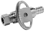 SHARKBITE/CASH ACME Straight Stop Valve, 1/2 In. Brass Barb Insert x 3/8 In. O.D. Compression PLUMBING, HEATING & VENTILATION SHARKBITE/CASH ACME