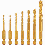 DEWALT DEWALT IMPACT READY Series DD5157 Drill Bit Set, 7-Piece, Steel, Titanium-Coated TOOLS DEWALT
