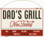 OPEN ROAD BRANDS LLC 11x7 Dad's Grill Sign HOUSEWARES OPEN ROAD BRANDS LLC   
