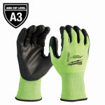 MILWAUKEE Milwaukee 48-73-8932 High-Visibility Cut Level 3 Gloves, Unisex, L, Elasticated Knit Cuff, Nitrile Coating, Polyurethane CLOTHING, FOOTWEAR & SAFETY GEAR MILWAUKEE