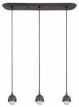 WESTINGHOUSE LIGHTING CORP 3-Light Mini Pendant Light, Adjustable, Bronze
