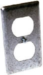 RACO INCORPORATED Receptacle Handy Box Cover, Duplex, Steel ELECTRICAL RACO INCORPORATED
