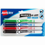 AVERY PRODUCTS CORPORATION Pen Style Dry Erase Markers, 4-Color 4-Pk.