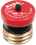 BUSSMANN Bussmann BP/MB-15 Plug Fuse, 15 A, 125 V, 10 kA Interrupt, Plastic Body, Plug Fuse ELECTRICAL BUSSMANN