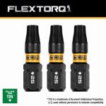 DEWALT DEWALT FlexTorq DWAF1TX25IR3 Screwdriver Bit, T25 Drive, Torx Drive, 1/4 in Shank, Hex Shank, 1 in L, Steel TOOLS DEWALT