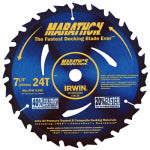IRWIN Irwin Marathon 14130 Circular Saw Blade, 7-1/4 in Dia, Carbide Cutting Edge, 5/8 in Arbor, 24-Teeth TOOLS IRWIN