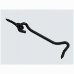 ASSA ABLOY AMERICAS RESIDENTIALI NC Hook & Eye Gate Latch, Black HARDWARE & FARM SUPPLIES ASSA ABLOY AMERICAS RESIDENTIALI NC