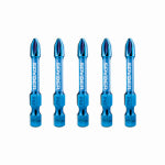 J S PRODUCTS PH2 Mach-Blue Phillips Impact Driver Bits, 2 In., 5-Pk. TOOLS J S PRODUCTS