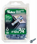 TEKS Teks 21336 Screw, #12 Thread, 3/4 in L, Coarse Thread, Hex Drive, Self-Drilling, Self-Tapping Point, Steel, Zinc, 120 PK HARDWARE & FARM SUPPLIES TEKS