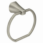 MOEN Moen Lindor MY8786BN Towel Ring, 5-7/16 in Dia Ring, Aluminum/Zinc, Brushed Nickel, Wall Mounting PLUMBING, HEATING & VENTILATION MOEN