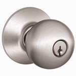 SCHLAGE LOCK Schlage F Series F51A CSVORB626KA4 Entry Knob, Orbit, Knob Handle, Satin Chrome, Metal, C Keyway, 2-3/4 in Dimensions HARDWARE & FARM SUPPLIES SCHLAGE LOCK