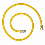 CASH ACME Eastman EZ-20 Series 20YE515060B Gas Connector, 1/2 in, FIP x MIP, 304 Stainless Steel, Epoxy-Coated, 60 in L PLUMBING, HEATING & VENTILATION CASH ACME