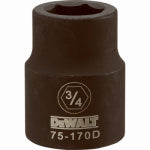 DEWALT DEWALT DWMT75170OSP Impact Socket, 3/4 in Socket, 5/8 in D Socket, 3/4 in Drive, 6-Point, CR-440 Steel, Black Oxide TOOLS DEWALT