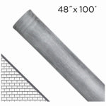 SAINT-GOBAIN ADFORS Window Screen Cloth, Bright Aluminum, 48 In. x 100 Ft. HARDWARE & FARM SUPPLIES SAINT-GOBAIN ADFORS