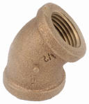 ANDERSON METALS CORP Pipe Fitting, Cast Elbow, 45-Degree, Lead Free Rough Brass, 1/8 In.