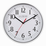 LA CROSSE TECHNOLOGY LTD 10" Basics Analog Wall Clock, White HOUSEWARES LA CROSSE TECHNOLOGY LTD