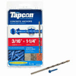 ITW BRANDS Hex-Washer Head Concrete Anchors, 3/16 x 1-1/4 In., 75-Ct.