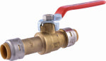 SHARKBITE SharkBite UR24735 Ball Valve, 1/2 in Connection, Slip-Joint, 250 psi Pressure, Brass Body PLUMBING, HEATING & VENTILATION SHARKBITE