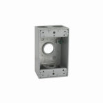 RACO INCORPORATED 1-Gang Weatherproof Box, (4) 3/4 in. Threaded Outlets, Gray ELECTRICAL RACO INCORPORATED