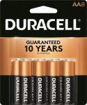 DURACELL Duracell COPPERTOP Series MN15B8ZTSS Battery, 1.5 V Battery, AA Battery, Alkaline, Manganese Dioxide ELECTRICAL DURACELL