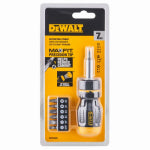 BLACK & DECKER/DEWALT 7-Pc. Max Fit Stubby Ratcheting Multi-Bit Screwdriver Set TOOLS BLACK & DECKER/DEWALT