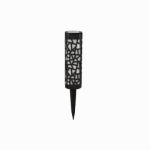 FUSION PRODUCTS LTD. Solar Flickering Flame LED Bollard Pathway Light, Abstract Black/White Design, 8 In. High ELECTRICAL FUSION PRODUCTS LTD.