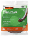 FROST KING Frost King V443BH Foam Tape, 3/8 in W, 17 ft L, 3/16 in Thick, Vinyl, Brown HARDWARE & FARM SUPPLIES FROST KING